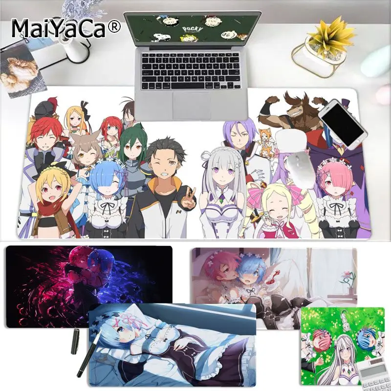

MaiYaCa New RE ZERO Starting Life In Another World anime DIY Design Pattern Game mousepad Rubber PC Computer Gaming mousepad