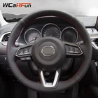 Ручное шитье WCaRFun чехол рулевого колеса автомобиля для Mazda 3 Axela 2017 2018 2019 2017 Mazda 6 Atenza 2019-CX-3 2018-2019 CX-9 CX-5