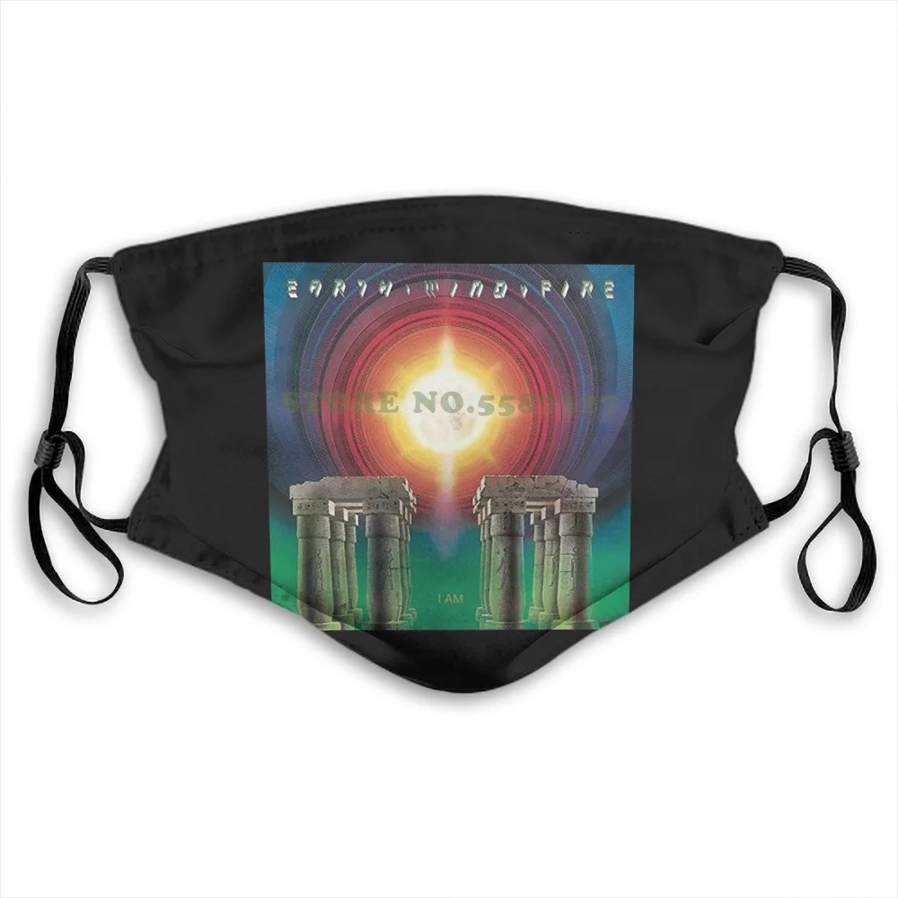 Маска для лица Earth Wind &amp Fire I Am Design модные забавные черно-белые многоразовые