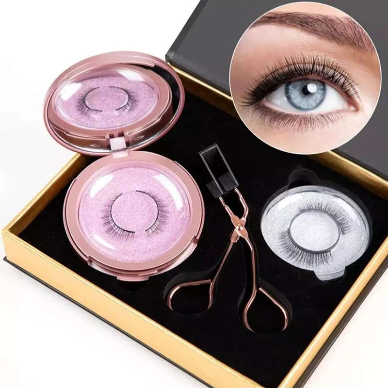 

Magnetic Eyelash Kit Reusable Fluffy 3D Eyelash Mink Lashes Natural Look Lashes for Women Handmade SSwell