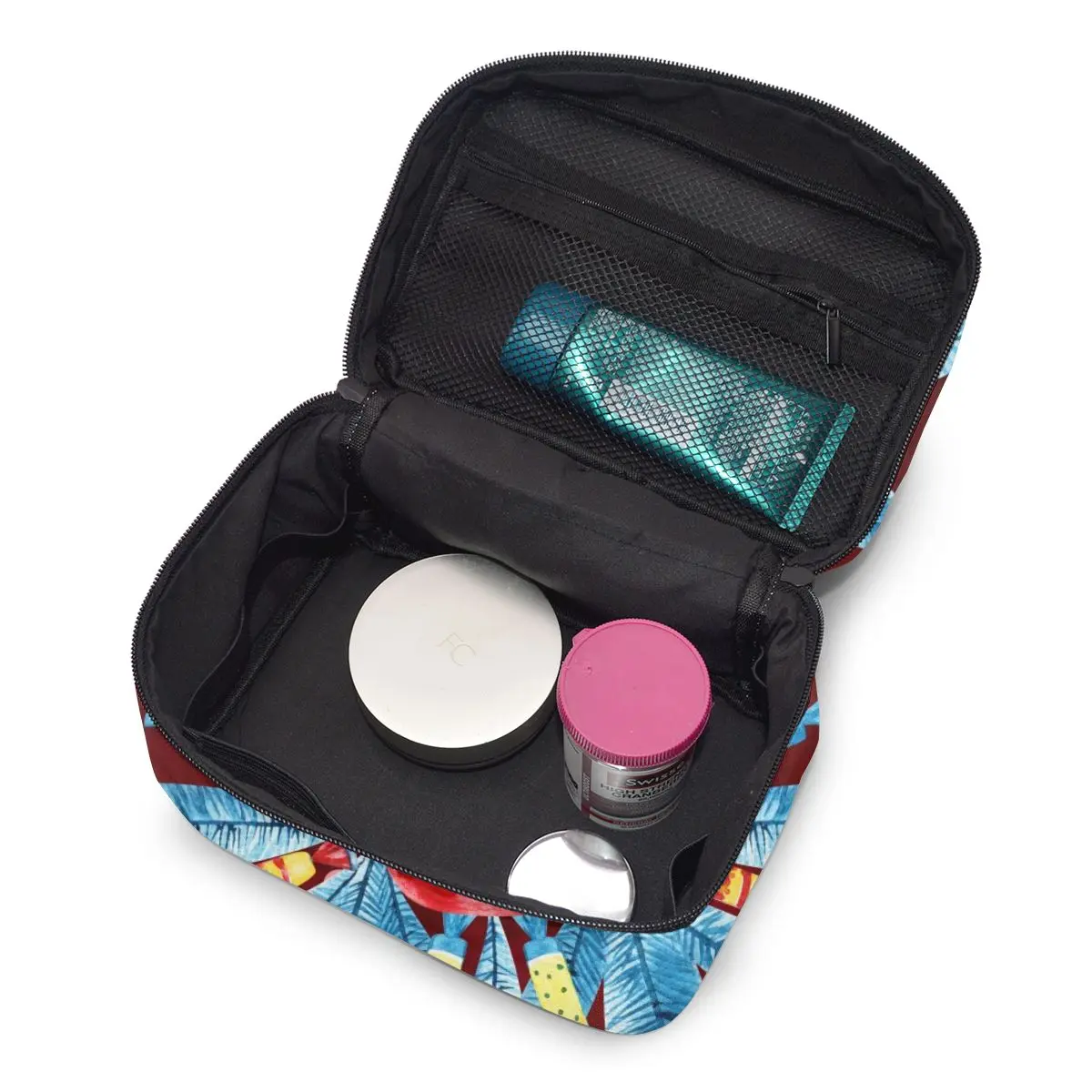 

2020 Women Makeup Bag Cosmetic Bags Watercolor Teapots Print Women Ladies Beauty Case Cosmetics Organizer Toiletry Bag