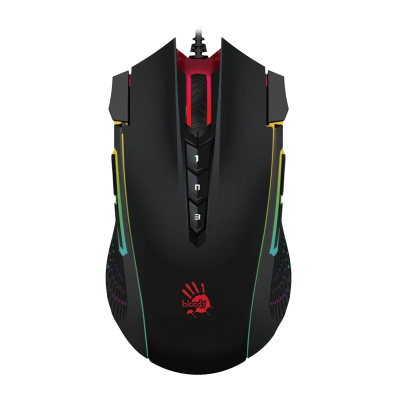 Мышь A4 Bloody J90 черный оптическая (5000dpi) USB2.0 игровая (11but)|Мыши| |