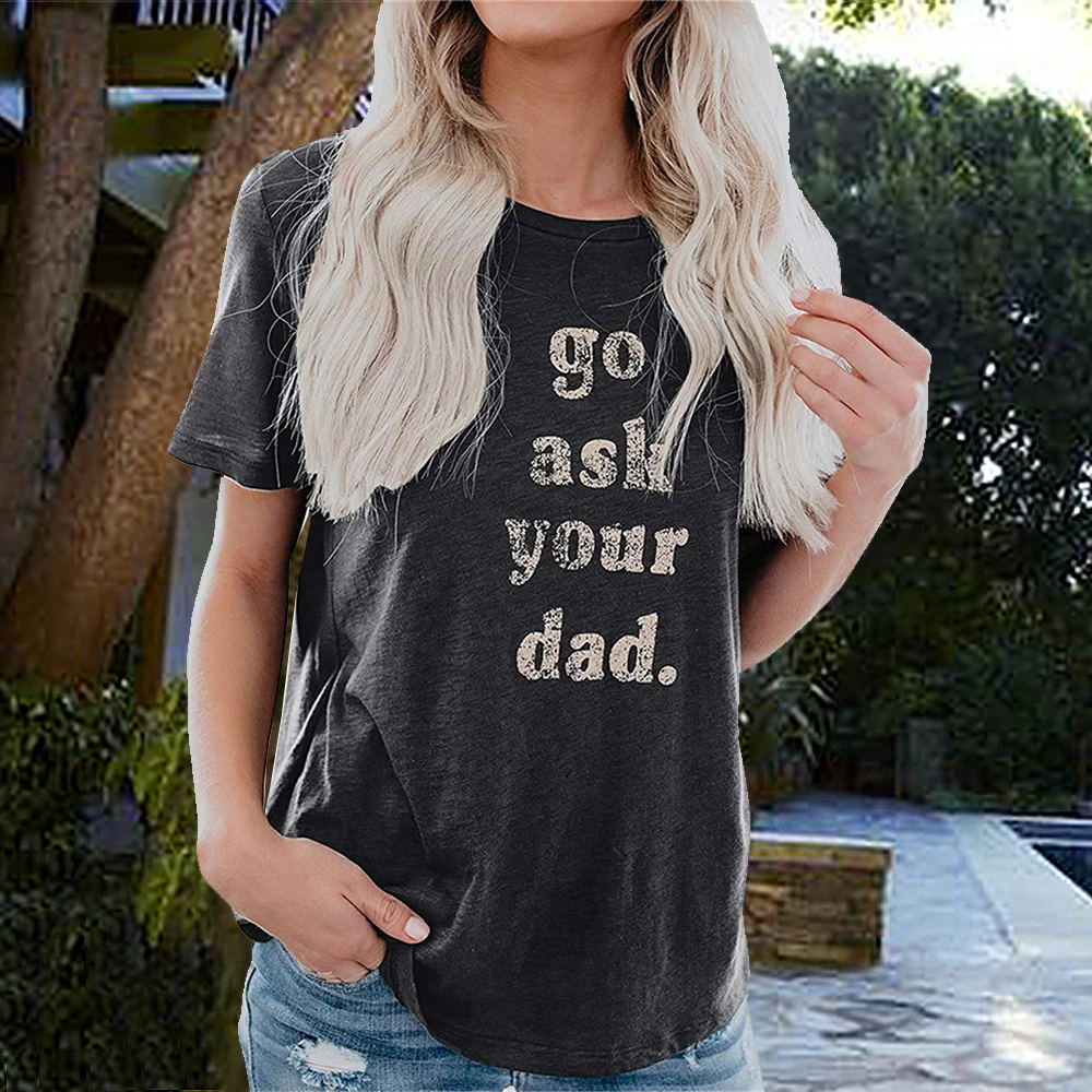 Женская футболка в стиле Харадзюку с круглым вырезом и коротким