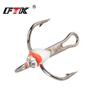 FTK зимняя ледяная Рыбалка набор из трех кулачковых крючков Размер 681012 #5 шт. Высокоуглеродистая сталь инструменты для ловли карпа