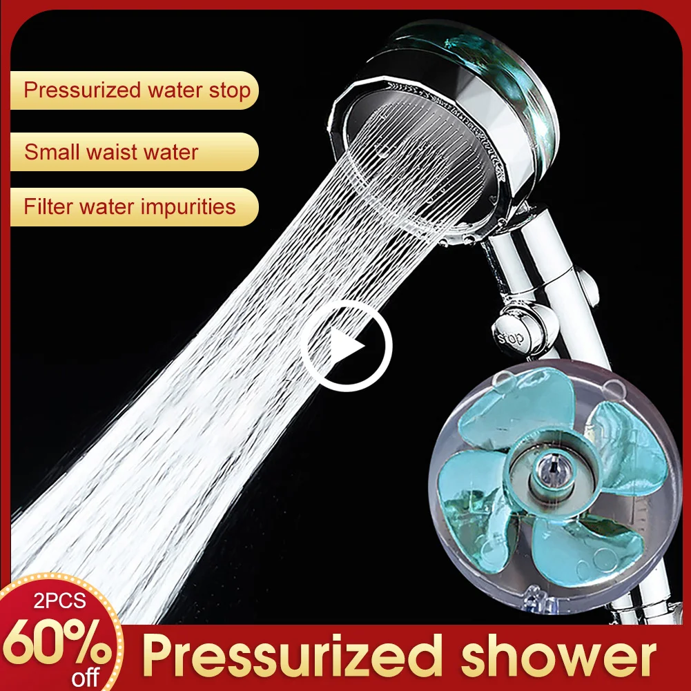 

Многоцветная насадка для душа с пропеллером, детская ручная водосберегающая насадка для душа с высоким давлением, доступ к ванной