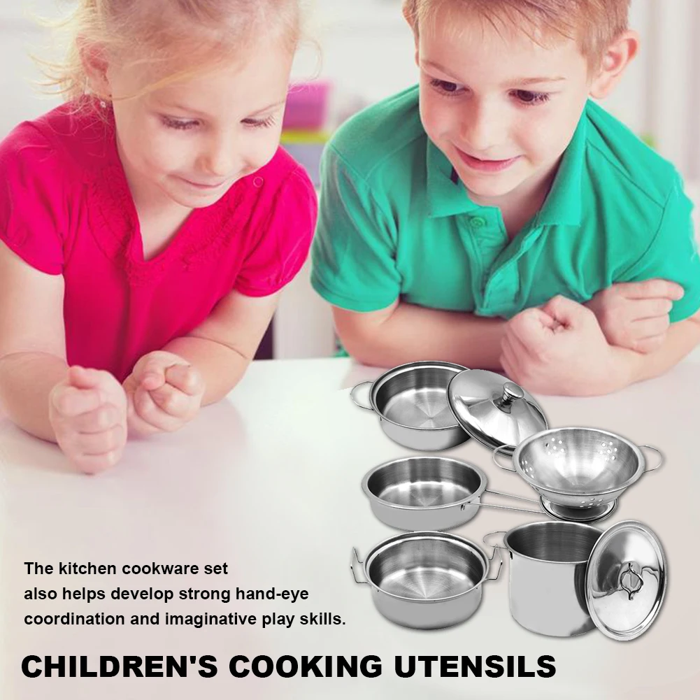 18 предметов для мальчиков и девочек обучающая посуда из нержавеющей стали