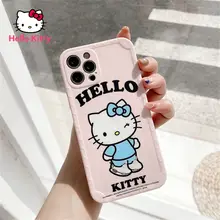 Hello Kitty case for iPhone 6S/7/8P/X/XR/XS/XSMAX/11/12Pro/12mini Phone Blu-ray Soft Case Case Cover