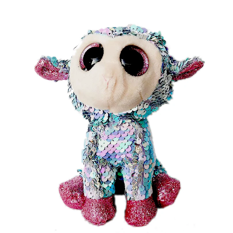 

Ty Beanie Boos Flippables 6" 15cm Lamb Color Changing Sequins Plush Stuffed Animal Collectible Soft Doll Toy Christmas Gift