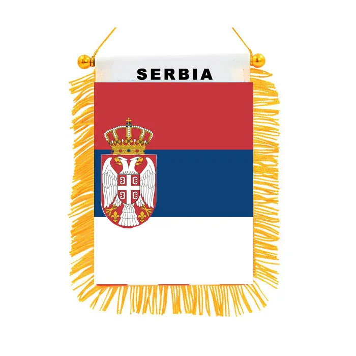 

SERBIA Double Sided Lightproof Hanging Flags High Quality Mini Printed Flags Home Decor