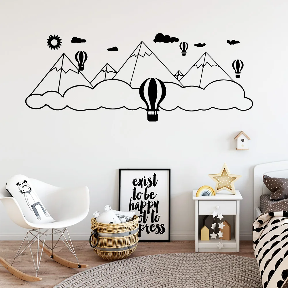 Красивая Настенная Наклейка с воздушными шарами наклейки на стену из ПВХ модные