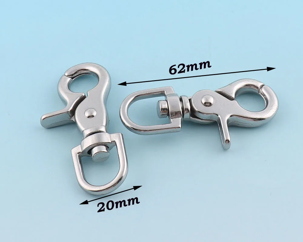 Застежка для ключей с никелированным покрытием поворотная застежка большие