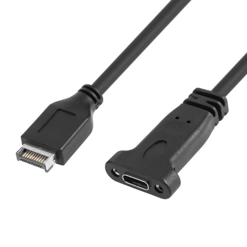 50 см Usb 3 1 Разъем передней панели type E к C разъем удлинитель провода кабель с винт