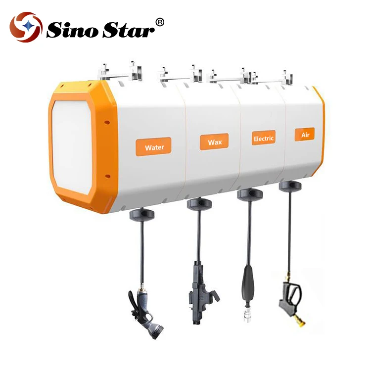 

SS-8003 CE Approved Auto Plastic Assembly Combined Hose Reel Retractable Hose Reel Combination For Car Washing