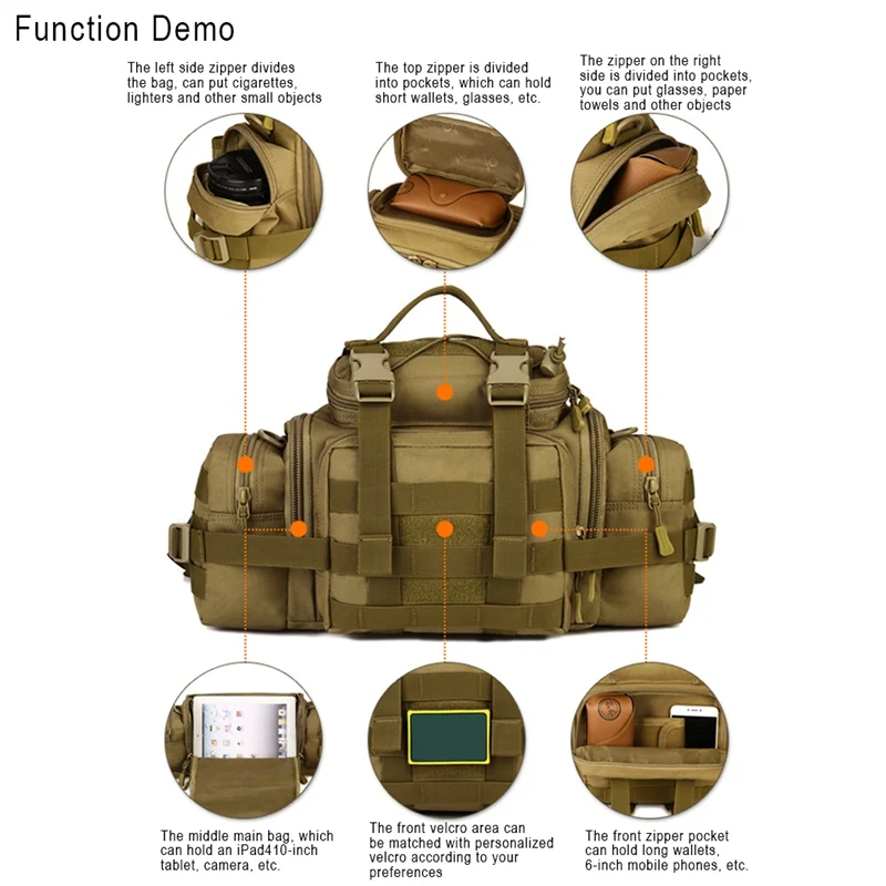 tactical backpack cross body bag office bag camouflage tactics multi purpose camera cross body riding bag equipments free global shipping