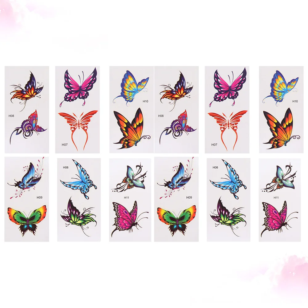 

24pcs 3D Stickers Pastes Sticker for Wrist Ankle Arm (Six Pattern)