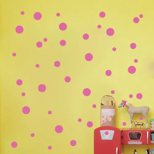 Креативные Круглые Наклейки современные съемные круглые наклейки в горошек