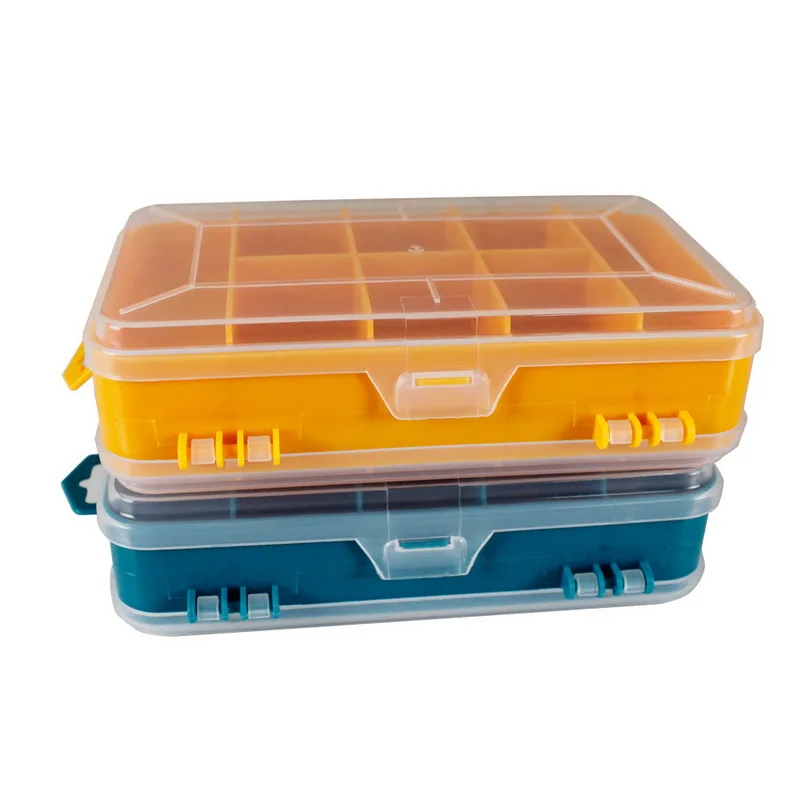 

13 Grids Portable Transparent Screws Storage Box Double-Side Multifunctional Storage Tool Case Plastic Case