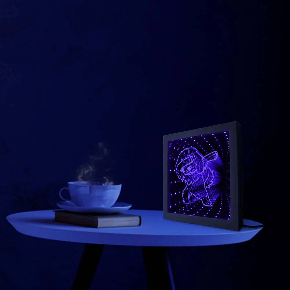 Dab танцевальный светодиодный кавалер Кинг чарльз спаниель светодиодное зеркало