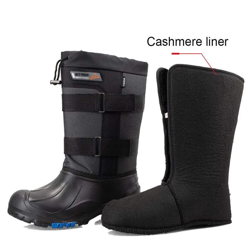 Зимние теплые флисовые сапоги рыболовные водонепроницаемая обувь для снега