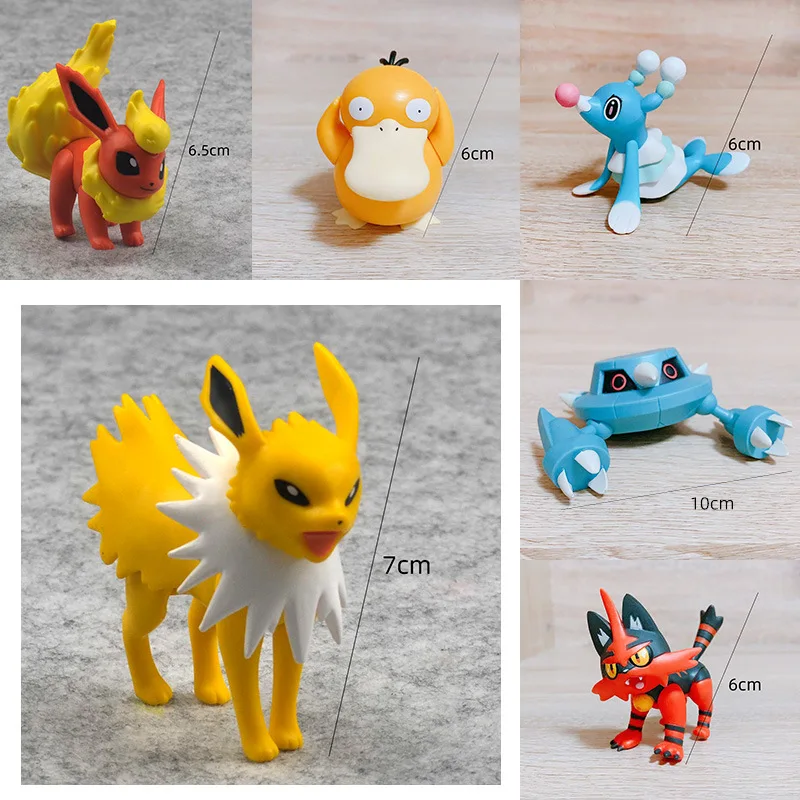 

Anime Pokemon Figure Model Toy Cartoon Cute Pokemon Figures Psyduck Eevee Brionne Doll Desktop Ornaments Model Kids Gifts New