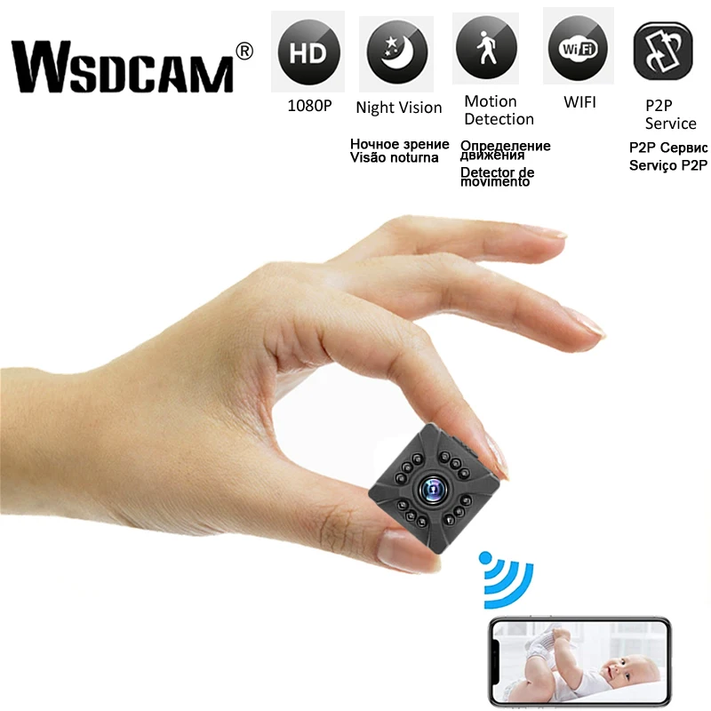 X5 ночное видение Wi Fi маленькая секретная микро видео мини камера Wifi IP с датчиком