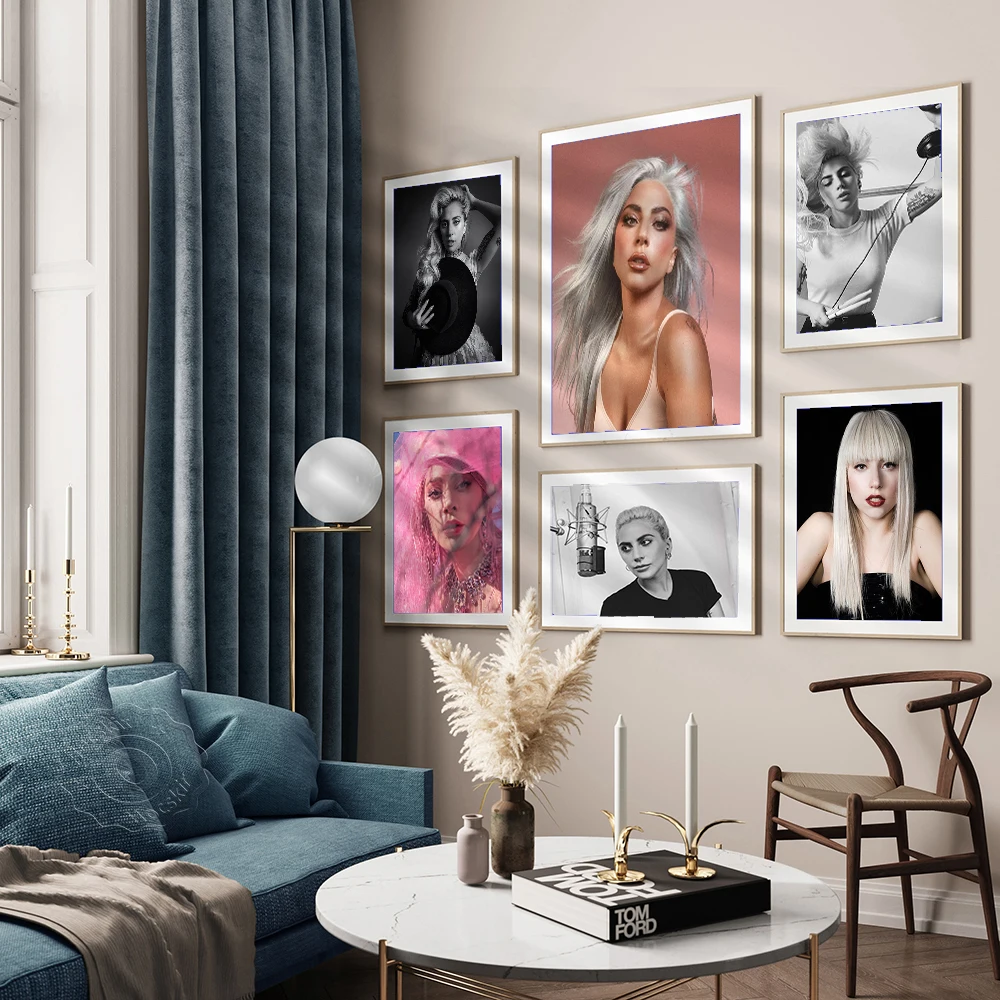 Настенное художественное украшение Картина на холсте Леди Гага музыка певица