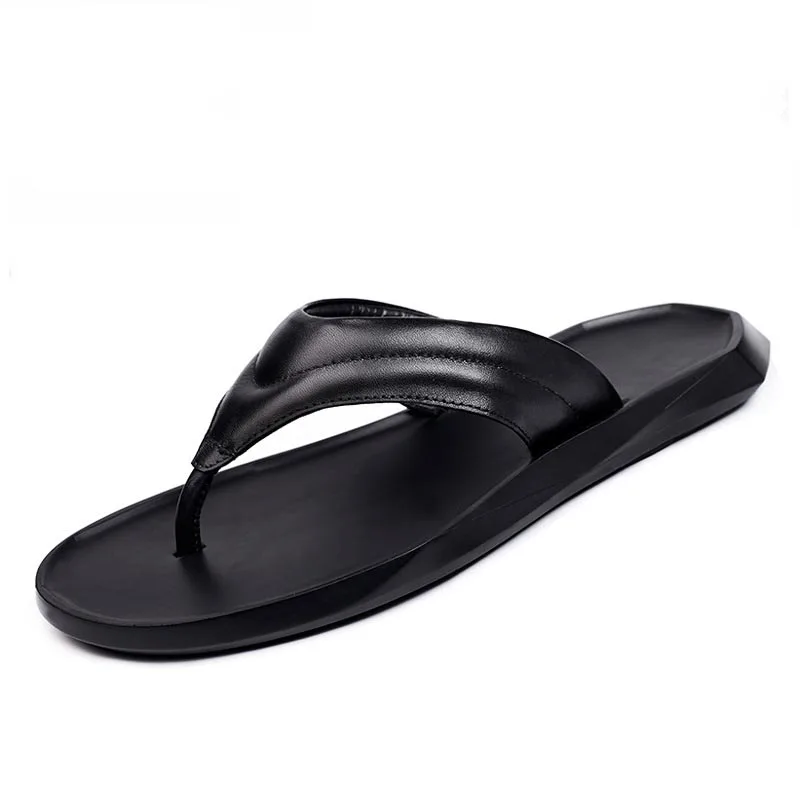 

Outdoor Sandals Men Platform Sandals Men Slippers Genuine Leather Roman Cowhide Summer Sandals Designer Slippers Mens