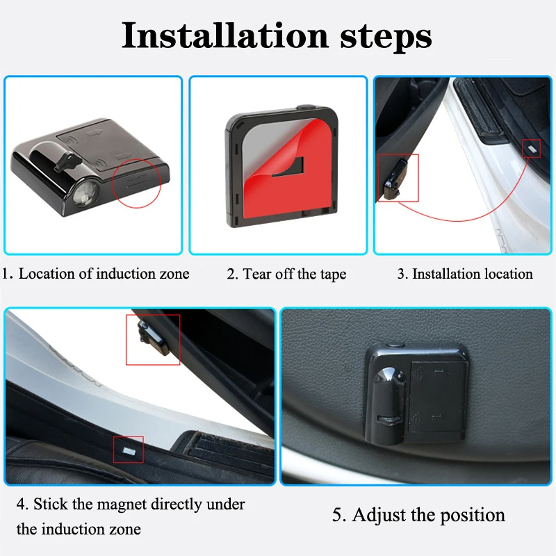 2 шт. универсальные беспроводные светодиодный ные проекторы для шаг вежливости