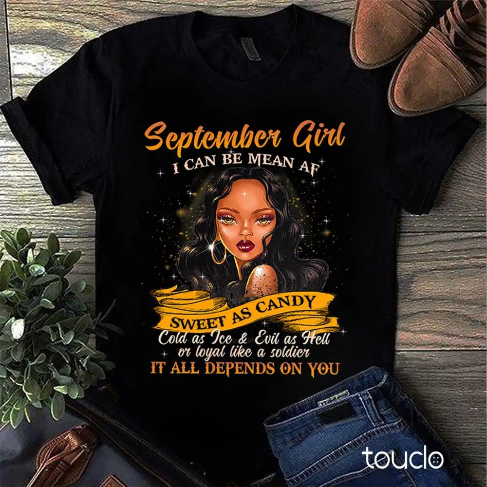 

Womens Queens Are Born In September Birthday Gifts Girl Black Women T-Shirt