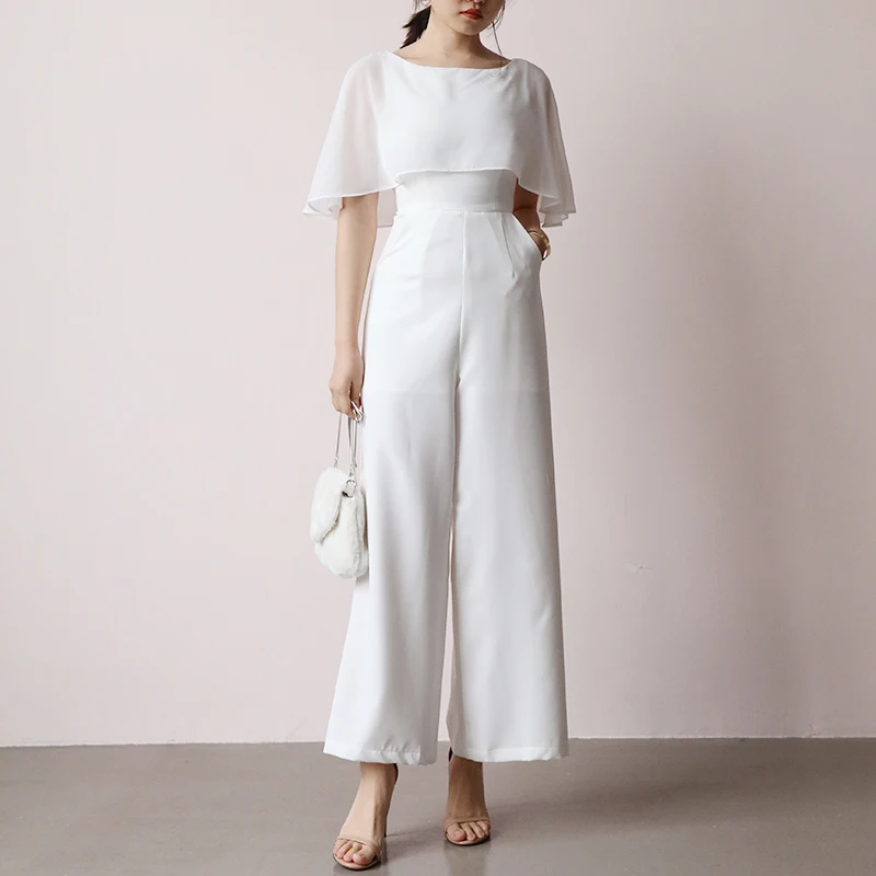 Комбинезоны прямого силуэта однотонный повседневный комбинезон с высокой