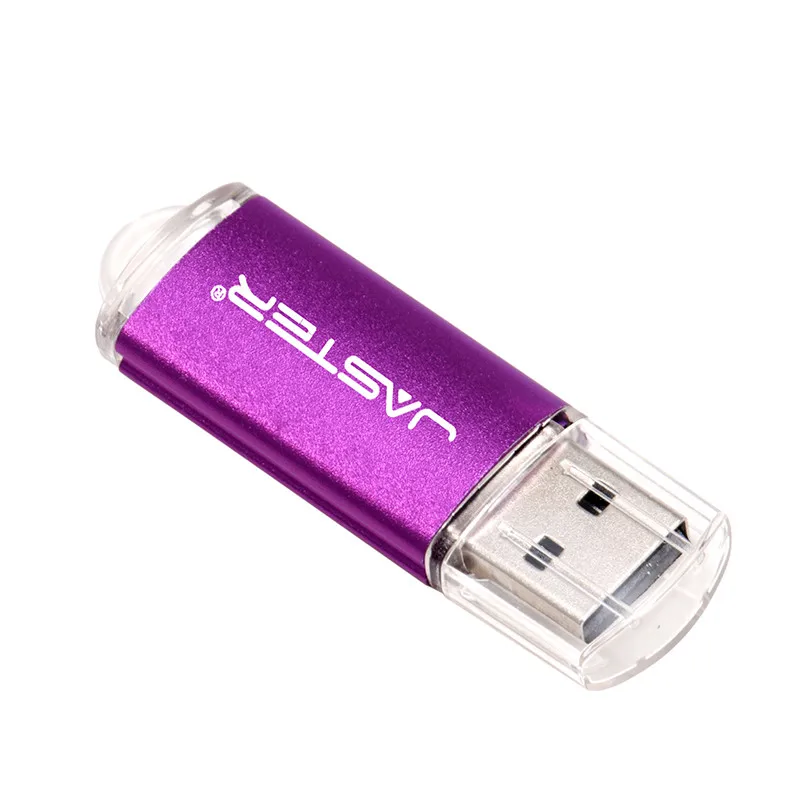 Purple JASTER мини-флеш-накопитель USB флэш-накопитель 4 ГБ 8 ГБ 16 ГБ 32 ГБ 64 Гб 128 ГБ Флешка металлический флеш-диск Usb 2,0 карта памяти USB - Цвет: Purple