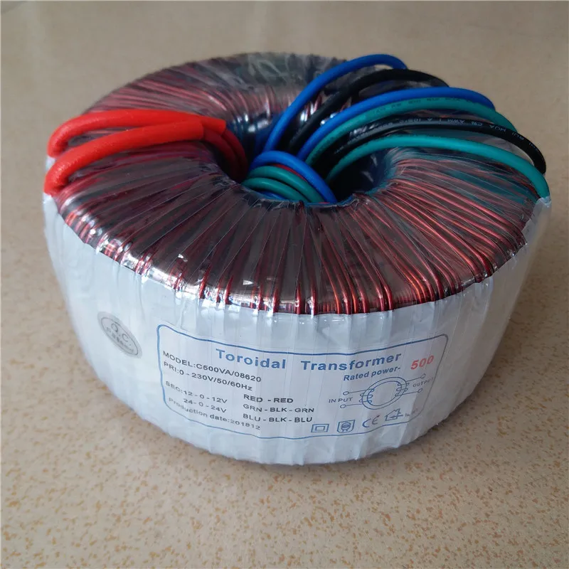 24V-0-24V 8.5A 12V-0-12V 3.87A тороидальный трансформатор 500VA 230V двойной 24V медь пользовательские Трансформатор 230 V-24 V силовой трансформатор