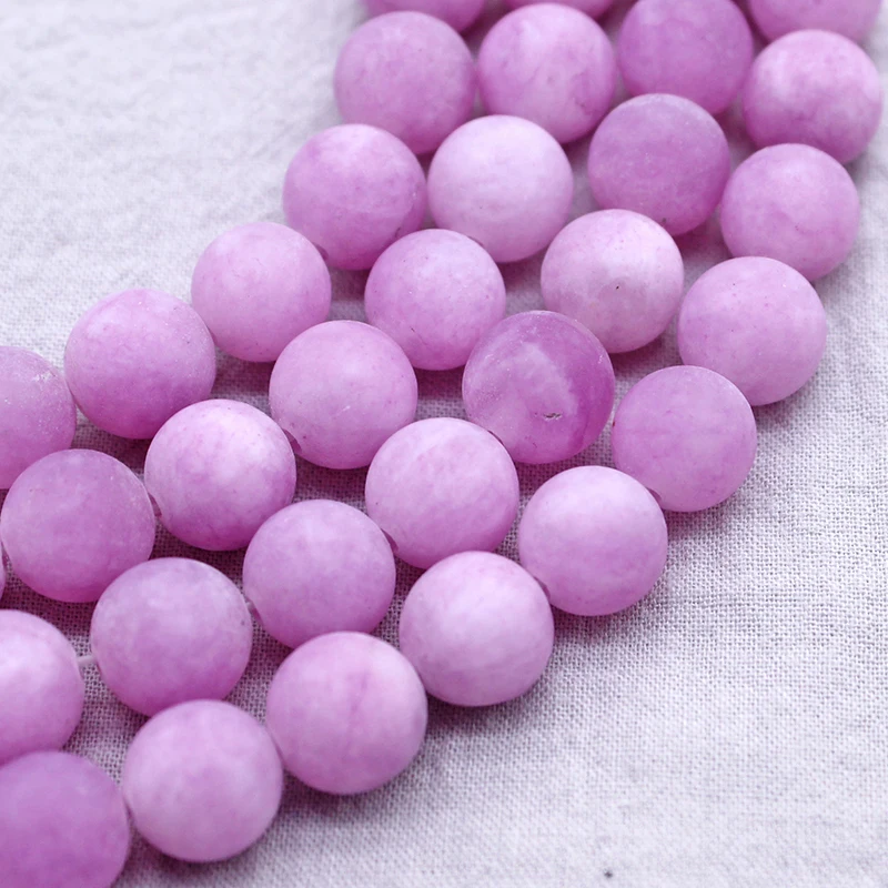 Матовые бусины из натурального камня 8 мм фиолетовые бусины-разделители россыпью