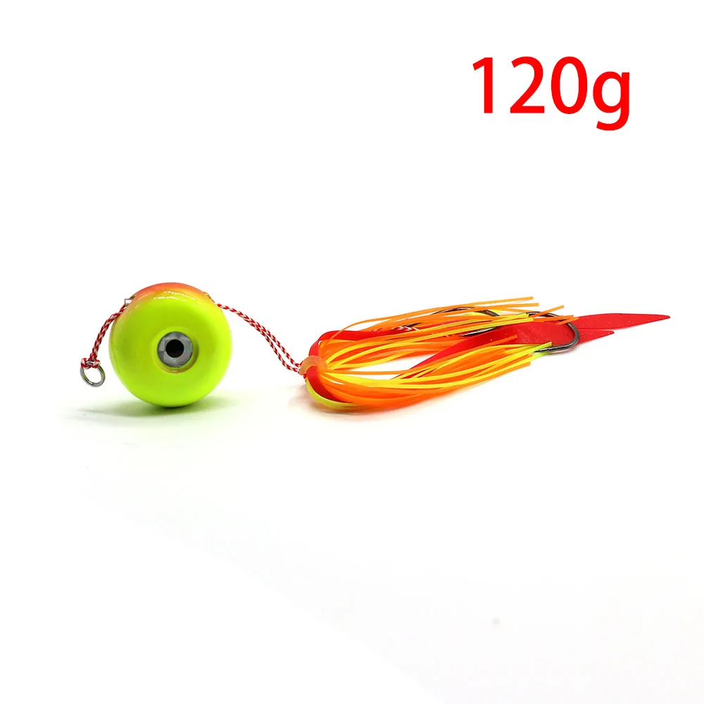 Jig2 120g JonStar 80 г 100 г 120 г глубоководная металлическая медленный джиг головка с резиновыми юбками светящаяся соленая вода marlin inchiku - Цвет: Jig2 120g
