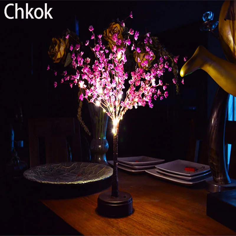 

Креативная имитация ветки сливы, светодиодная настольная лампа бонсай, лампа для дерева, домашний Ландшафтный светящийся ночсветильник, пр...