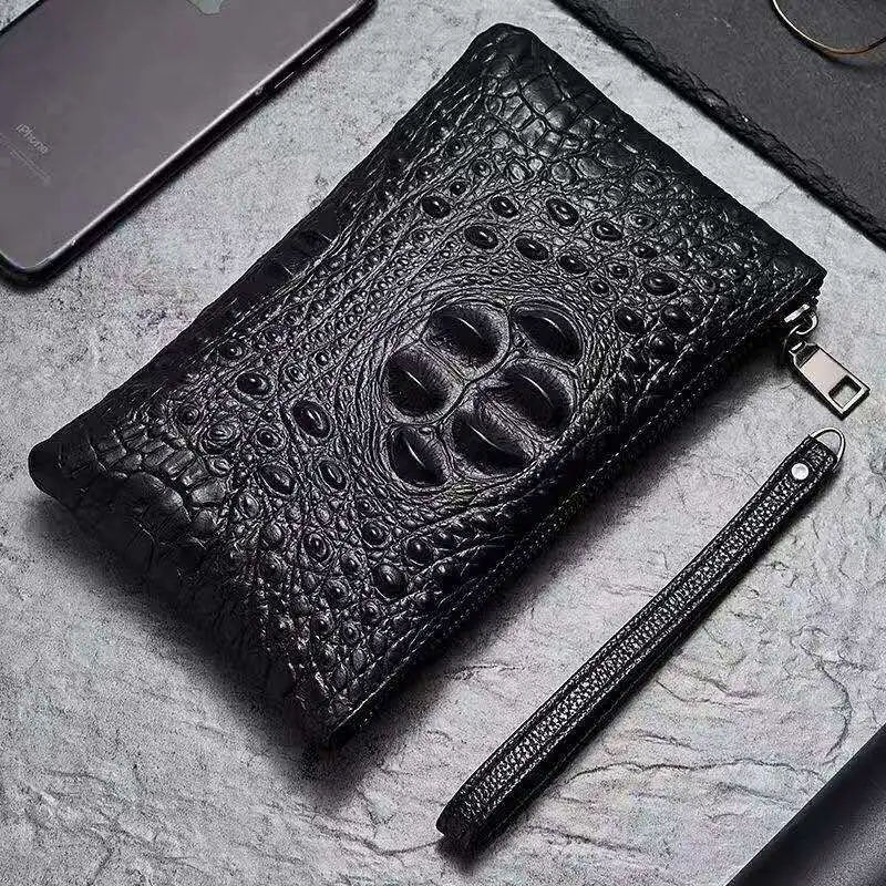 Neweekend крокодиловый узор Мужской Кожаный клатч новый слой головы Воловья кожа