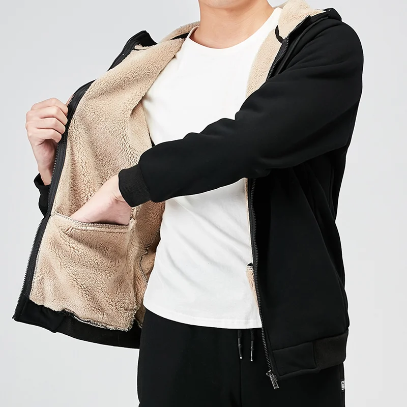 

2020 Dad winter coat plus velvet thick cashmere male sports and leisure autumn and winter keep warm in the elderly