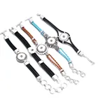 Новые ювелирные изделия, кожаный браслет с защелкой и браслеты, подходит для 18 мм браслетов с защелками-пуговицами для женщин