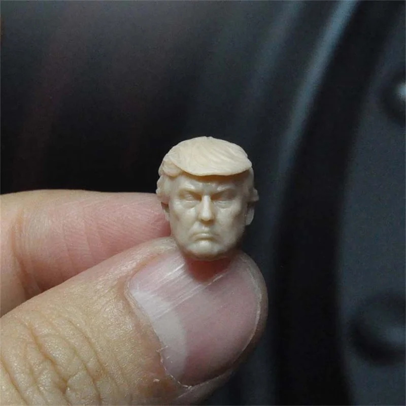 

In Stock For Sale 1/18th 3.75 Inch The American Presidents Of Trump White Head Sculpture For Fans Collection