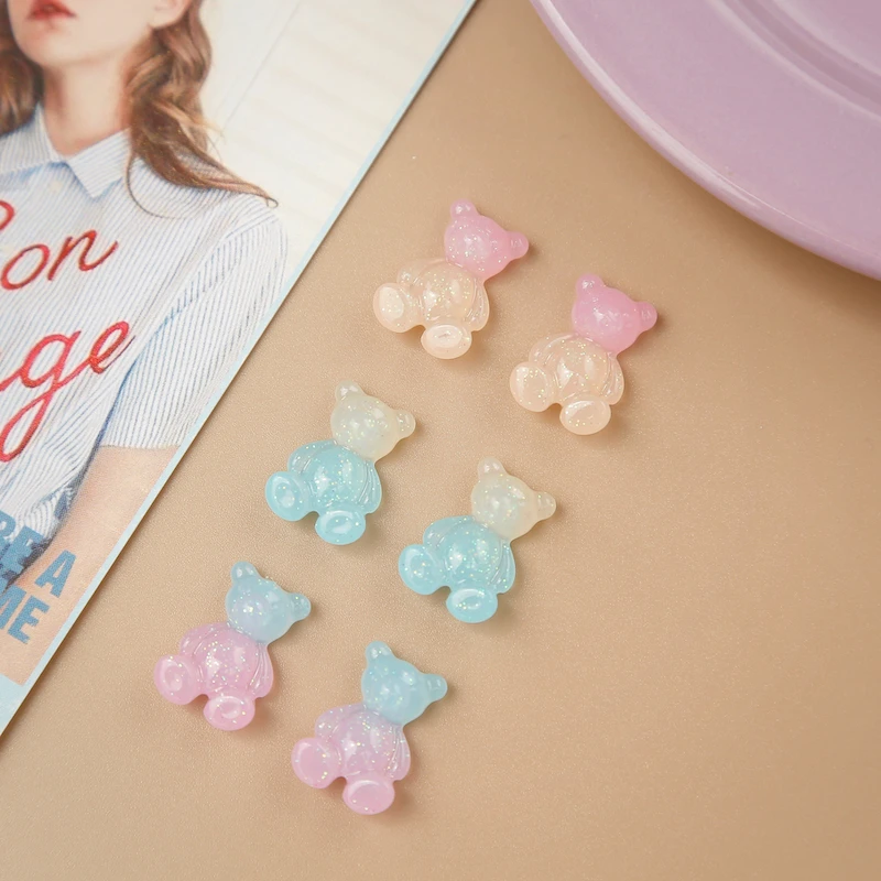 

В Корейском стиле заказ смешанный крем нежный заплатка "медведь" Сделай сам домашний серьги зажим для волос аксессуары hand-made материал ювели...