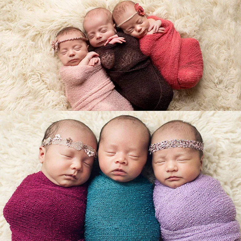 Реквизит для фотосъемки новорожденных, Детские аксессуары для фотосессии, новинка, 35*150 см, растягивающаяся Двусторонняя пленка для фотосъемки в студии