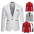 Официальный Повседневный формальный костюм с лацканами, пальто для делового, Мужской Блейзер, официальный повседневный костюм с лацканами, пальто для бизнеса