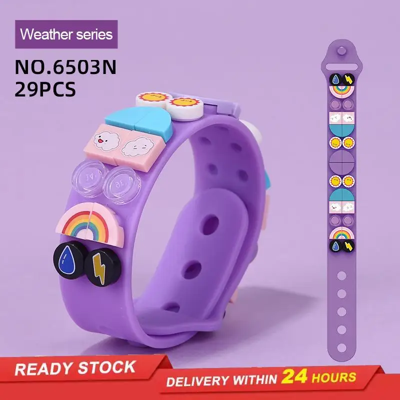 

Children's educational DIY toy small particles bag building blocks children's gift fun bracelet adjustable building blocks