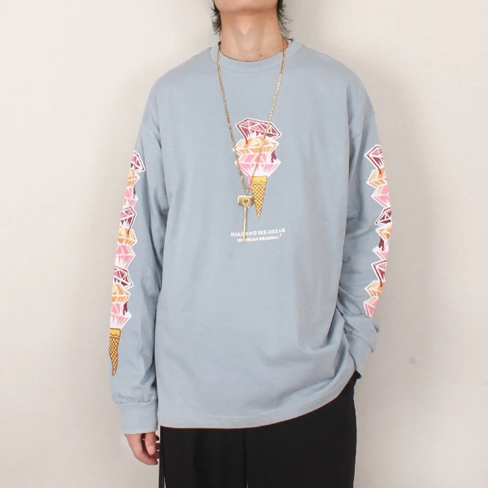 Осень 2020 футболка с принтом мороженого пуловеры мужские свободные футболки в
