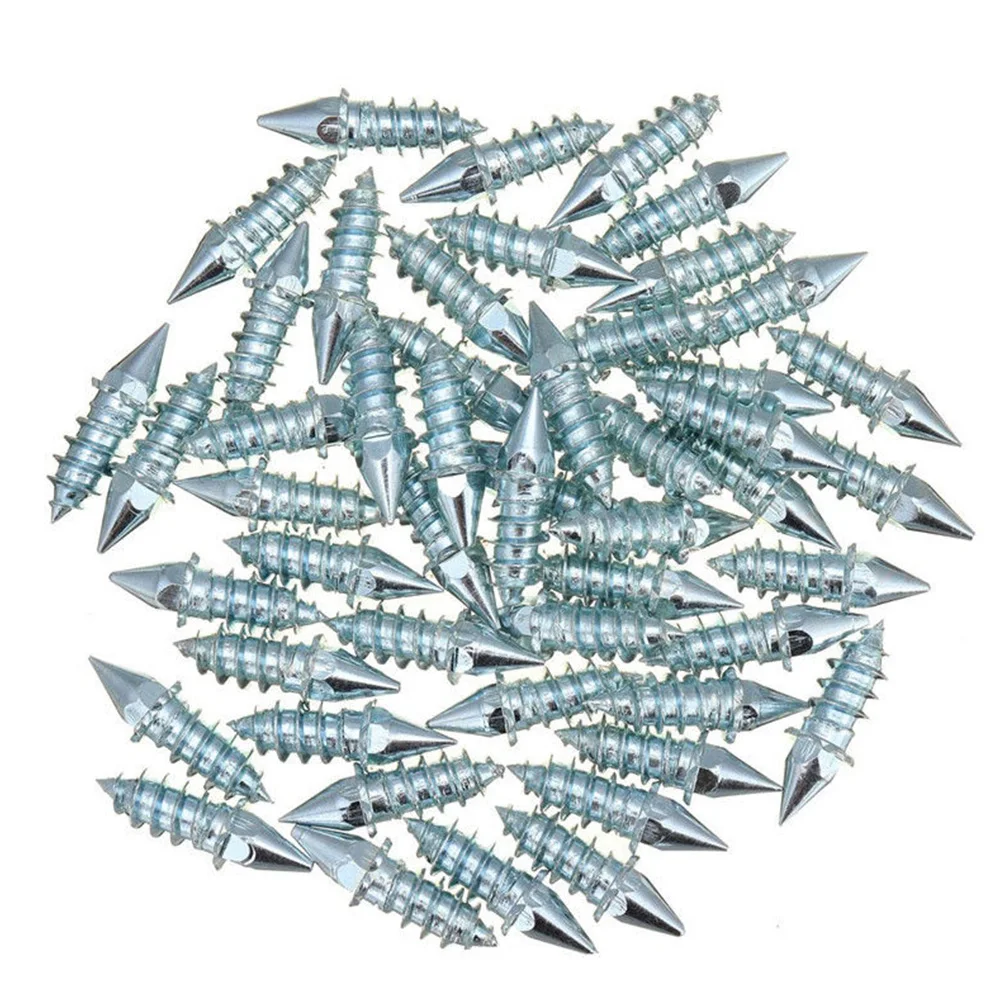 

50pcs Tire Studs Trim Chains Vehicle Accessories Snow Spike Screw Car Motorcycle Metal Motorbike Anti Slip Wheel Nail Off Road