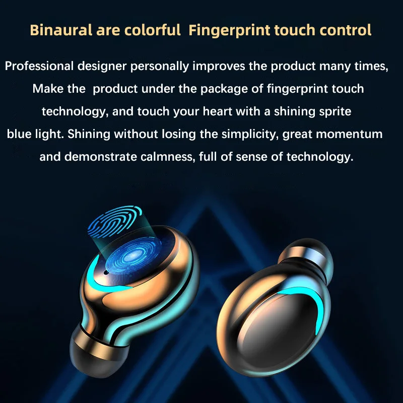 Спортивные водонепроницаемые стереонаушники 9D TWS с Bluetooth крутая игровая