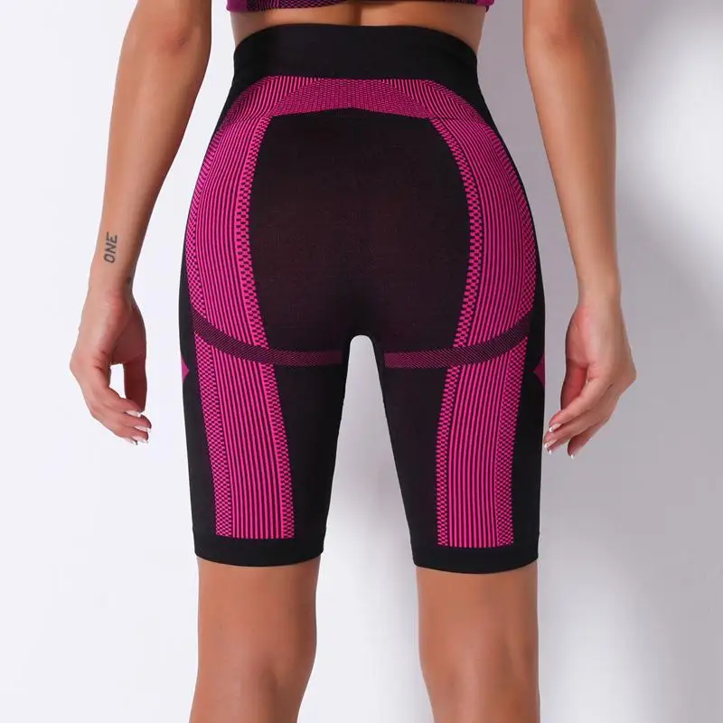 Шорты для йоги Women Fitness Engry с высокой талией, безшовные леггинсы для тренировок с подтяжкой ягодиц, растяжимые, для бега.