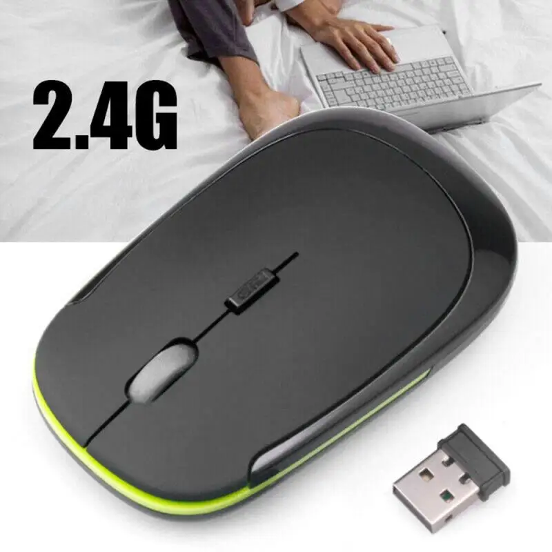 

Беспроводная мышь, компьютерная Bluetooth-мышь, бесшумная ультратонкая портативная перезаряжаемая эргономичная мышь 2,4 ГГц, оптические USB-Мыши ...