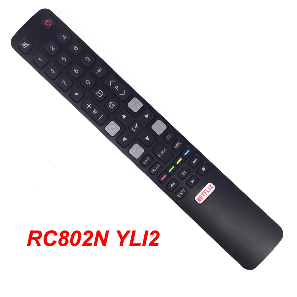 Новый оригинальный RC802N YLI2 для пульта дистанционного управления RCA TCL HITACHI Smart TV 06