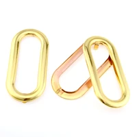 free shipping 2 sets gold plated pursehandbags insertion component metal oval handle ring lock diy handmade 11x5 2cm j3511